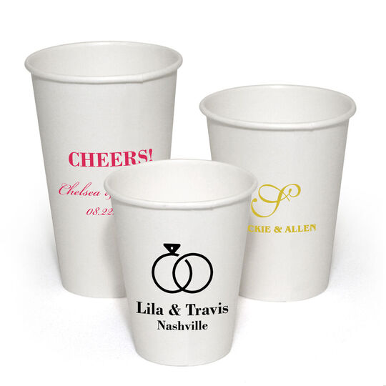 Design Your Own Wedding Paper Coffee Cups